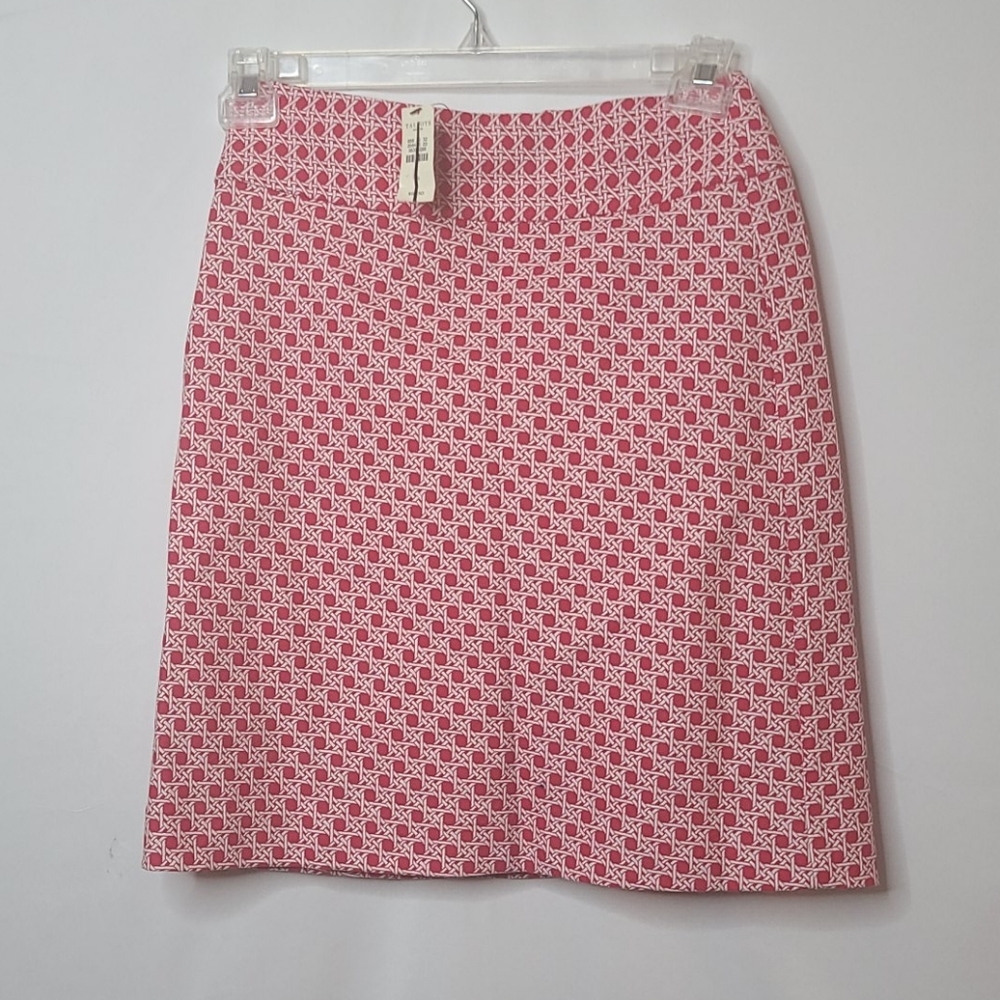 NWT Talbots A-line red white skirt sz 2P petite - Picture 1 of 5